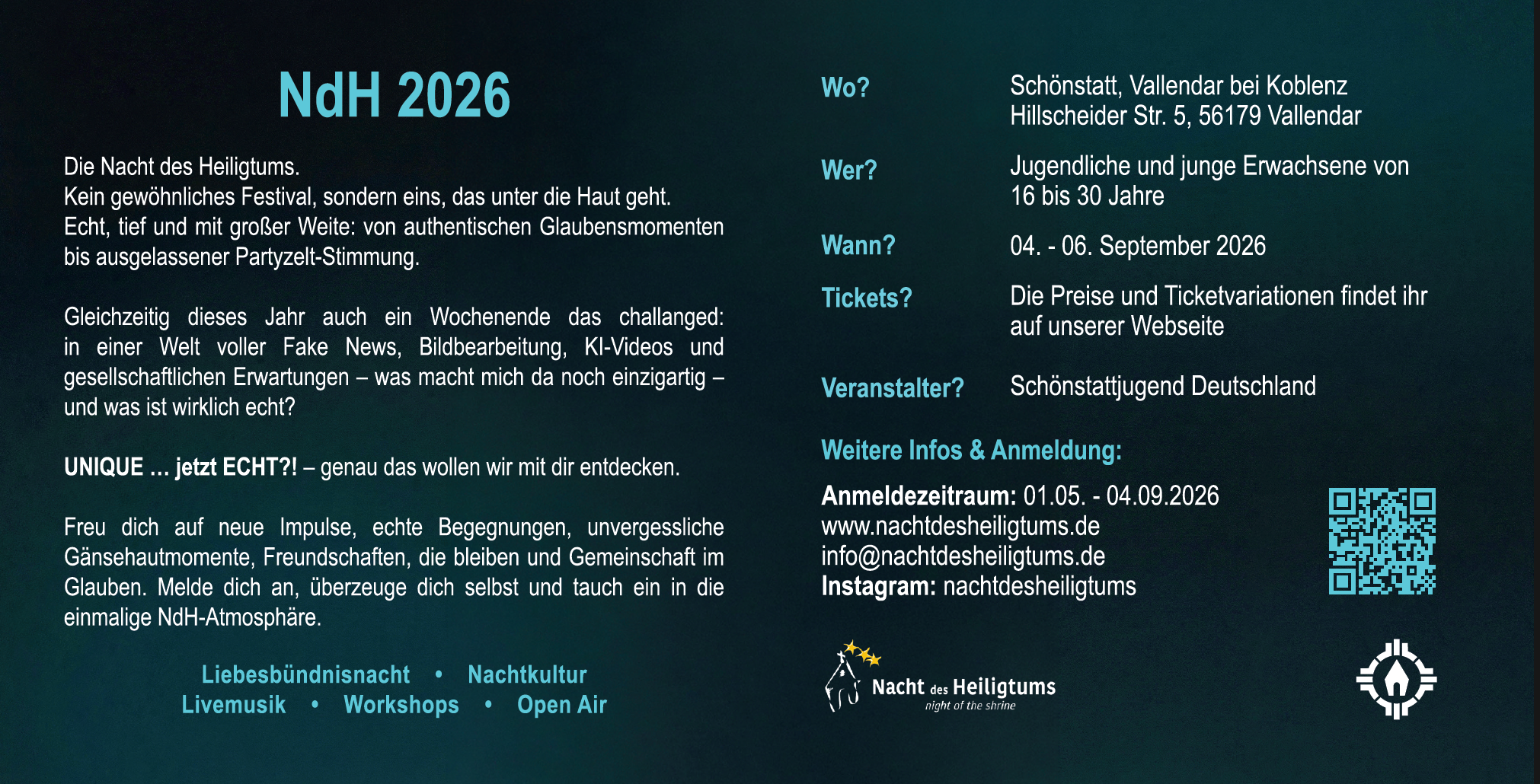 Nacht des Heiligtums (NdH) – nationales Jugendfestival