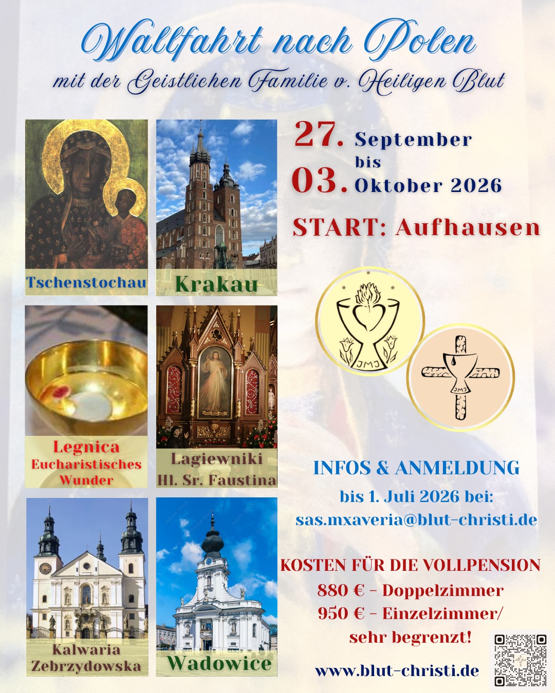 Pilgrimage to Poland with the Spiritual Family of the Precious Blood