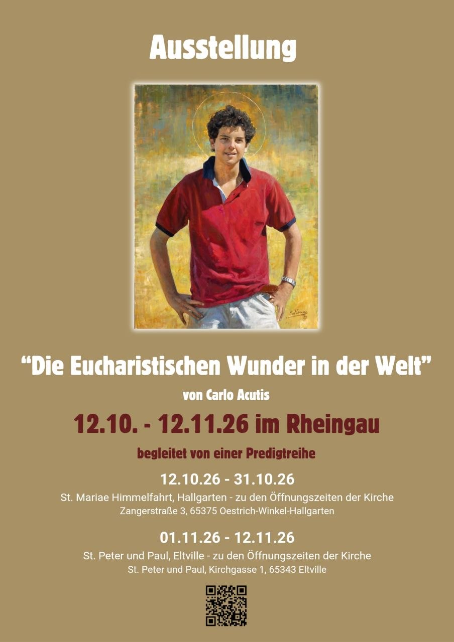Ausstellung „Die Eucharistischen Wunder in der Welt“ von Carlo Acutis