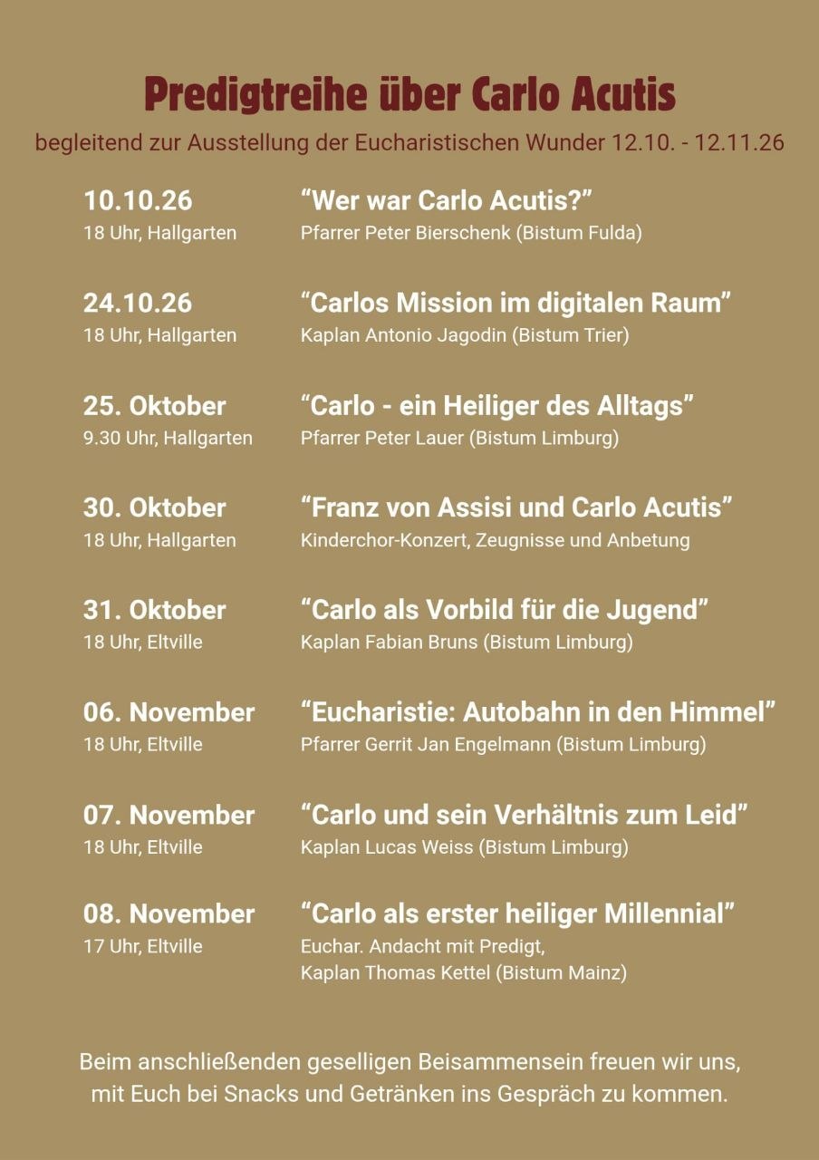 Ausstellung der Eucharistischen Wunder