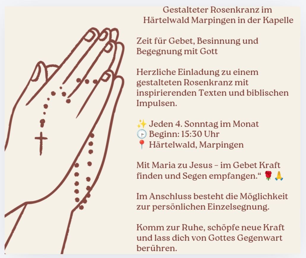 Gestalteter Rosenkranz in Marpingen