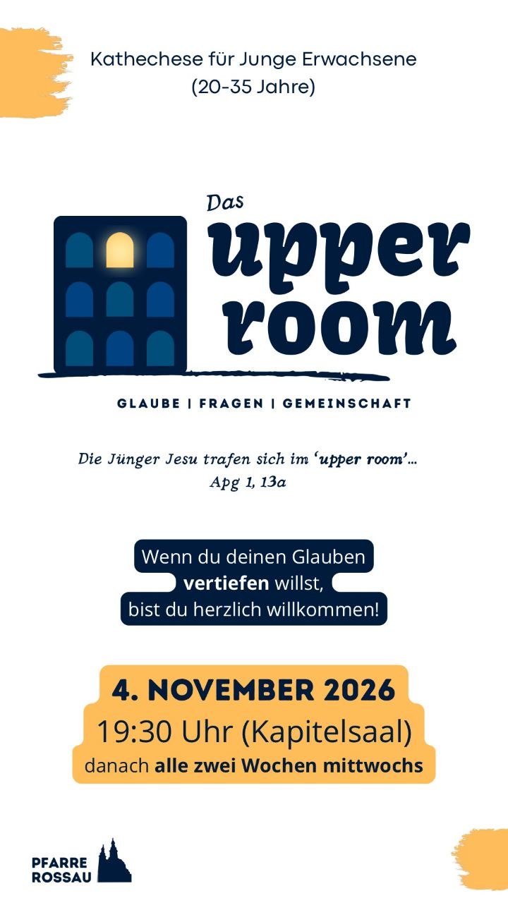 Das upper room – Kathechese für Junge Erwachsene (20-35 Jahre)