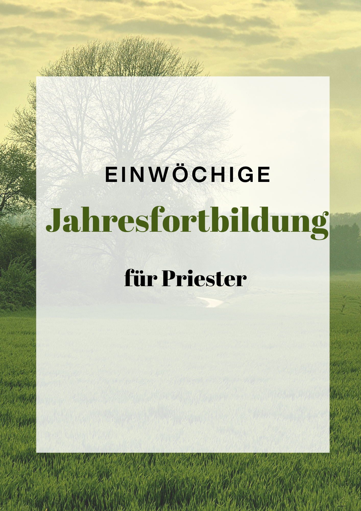 Continuing education for priests
