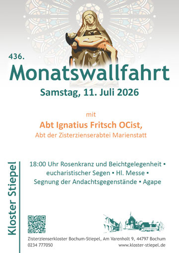 Monthly pilgrimage with Abbot Ignatius Fritsch OCist