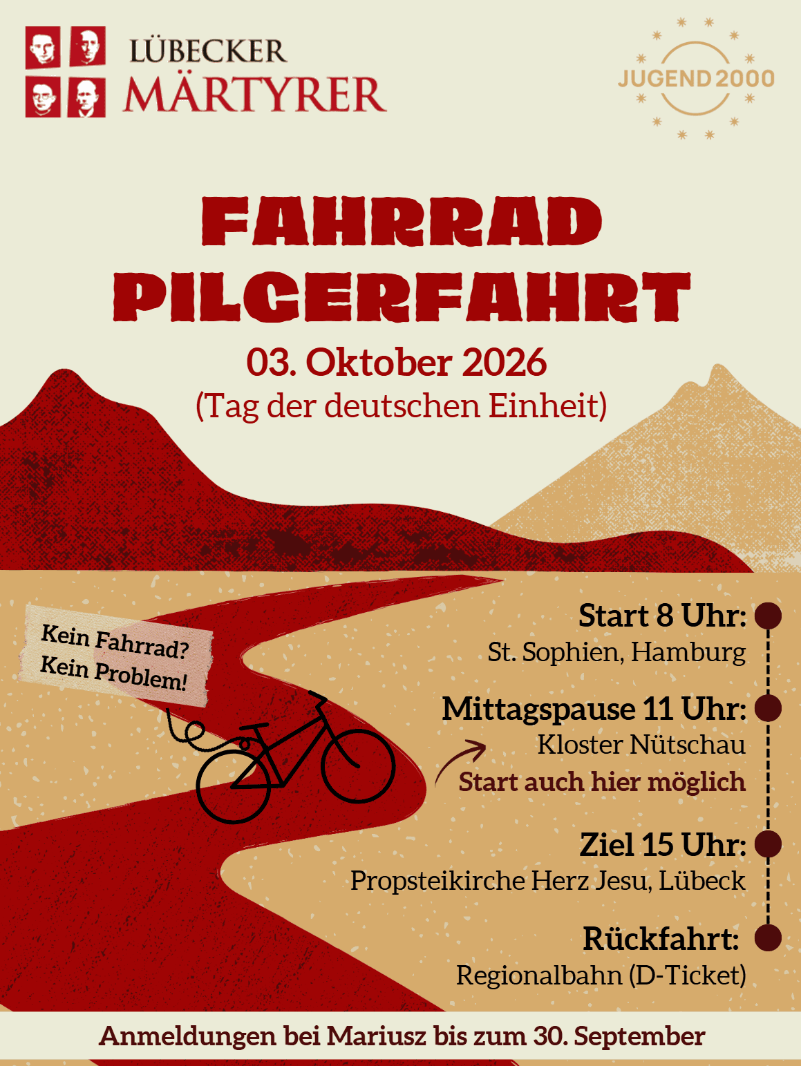 Fahrrad Pilgerfahrt 3. Oktober (2026)