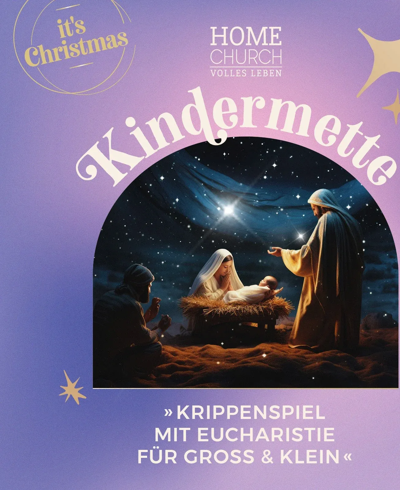 Kindermette mit Krippenspiel & Eucharistie