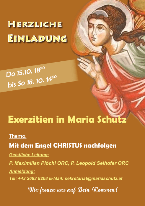 Exerzitien „Mit dem Engel CHRISTUS nachfolgen!“