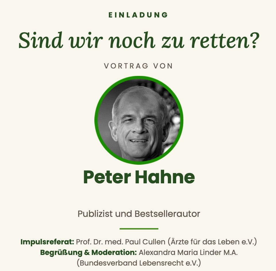 Sind wir noch zu retten? – Vortrag von Peter Hahne – Do. 08.10.2026 in Bünde