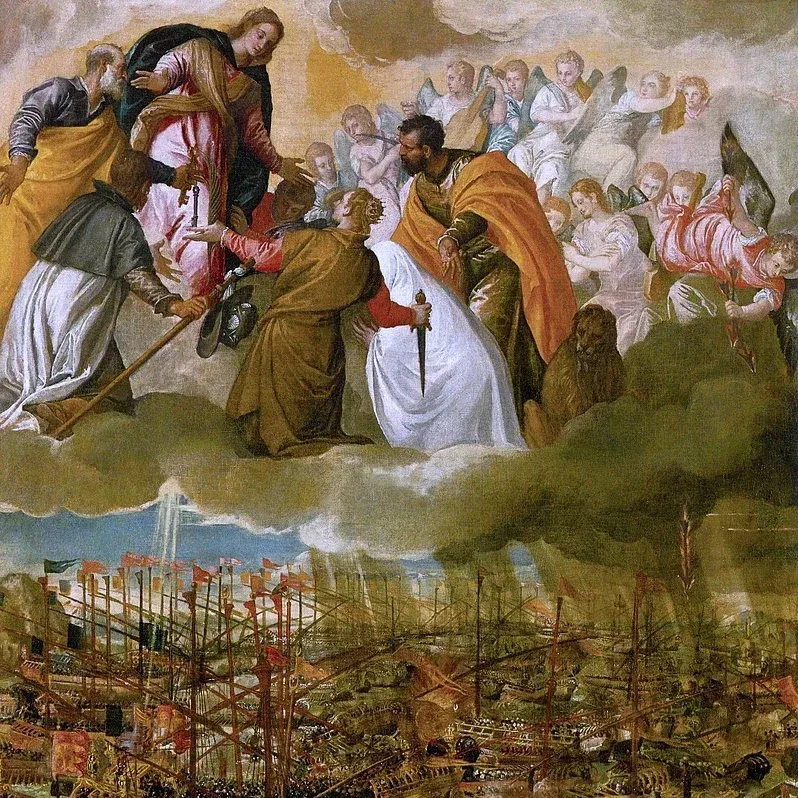 Battle of Lepanto, Feast of the Rosary, painting: Paolo Veronese, Public domain, via Wikimedia Commons