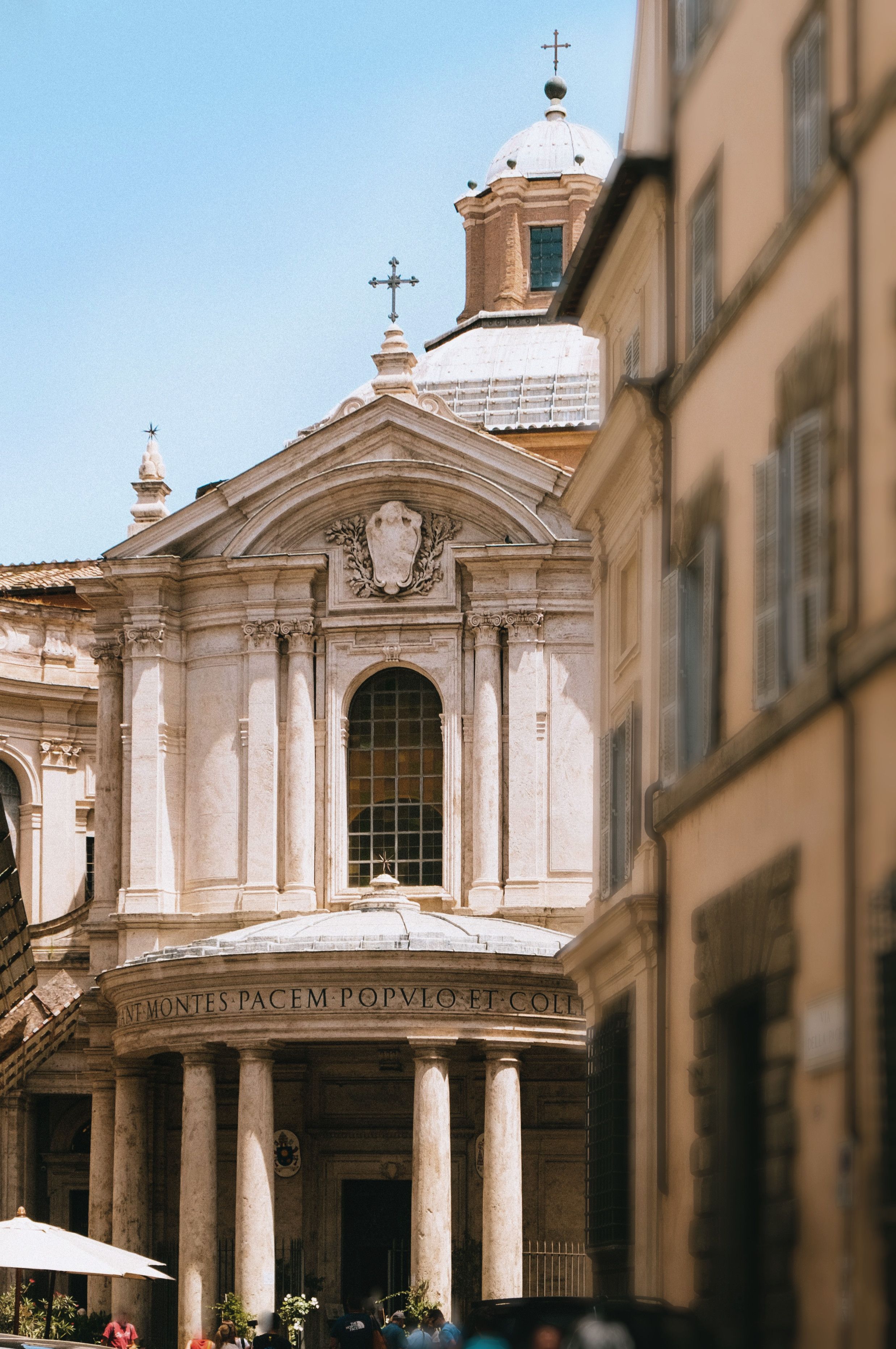 Exterior view of the church Santa Maria della Pace in Rome